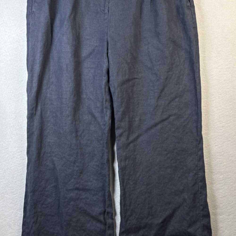 Michael Kors 100%‎ Linen Pants Womens 12 Wide Leg Resort Coastal Grandma Beach
